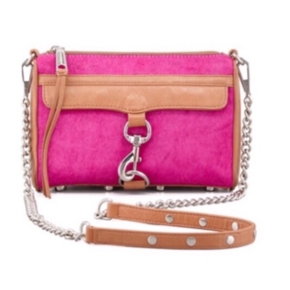 Rebecca Minkoff Pink leather Mini Mac crossbody